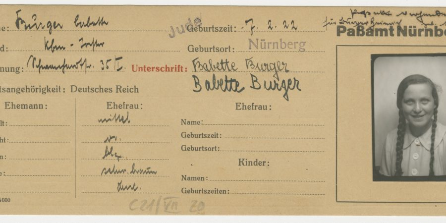 Dokumente zu Bärbel Oppenheimer, geb. Burger (Quelle: Stadtarchiv Nürnberg)